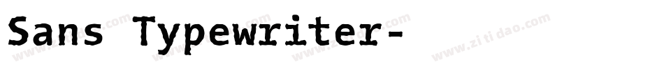 Sans Typewriter字体转换